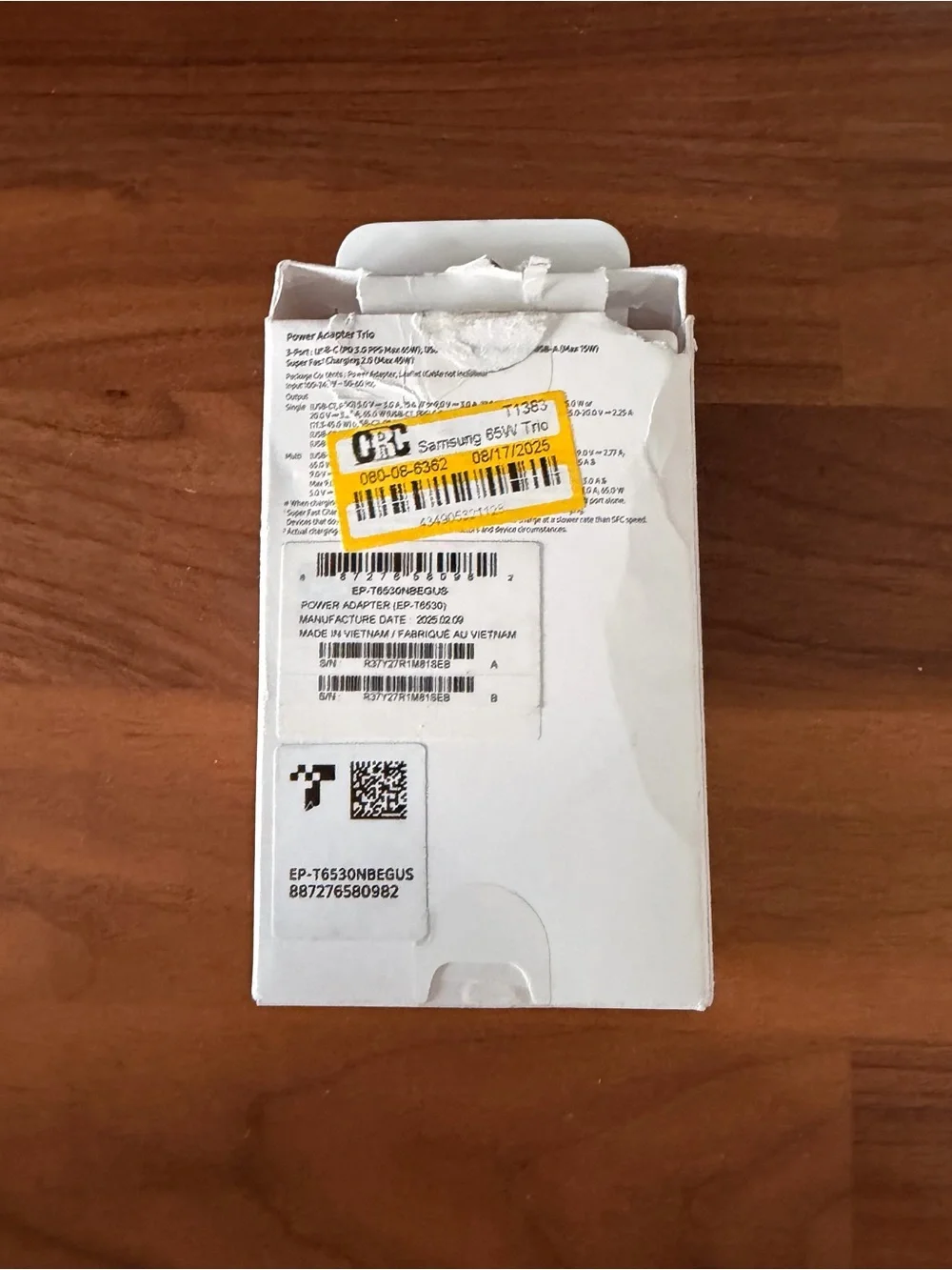 SAMSUNG 65W Trio Power Adapter (EP-T6530)